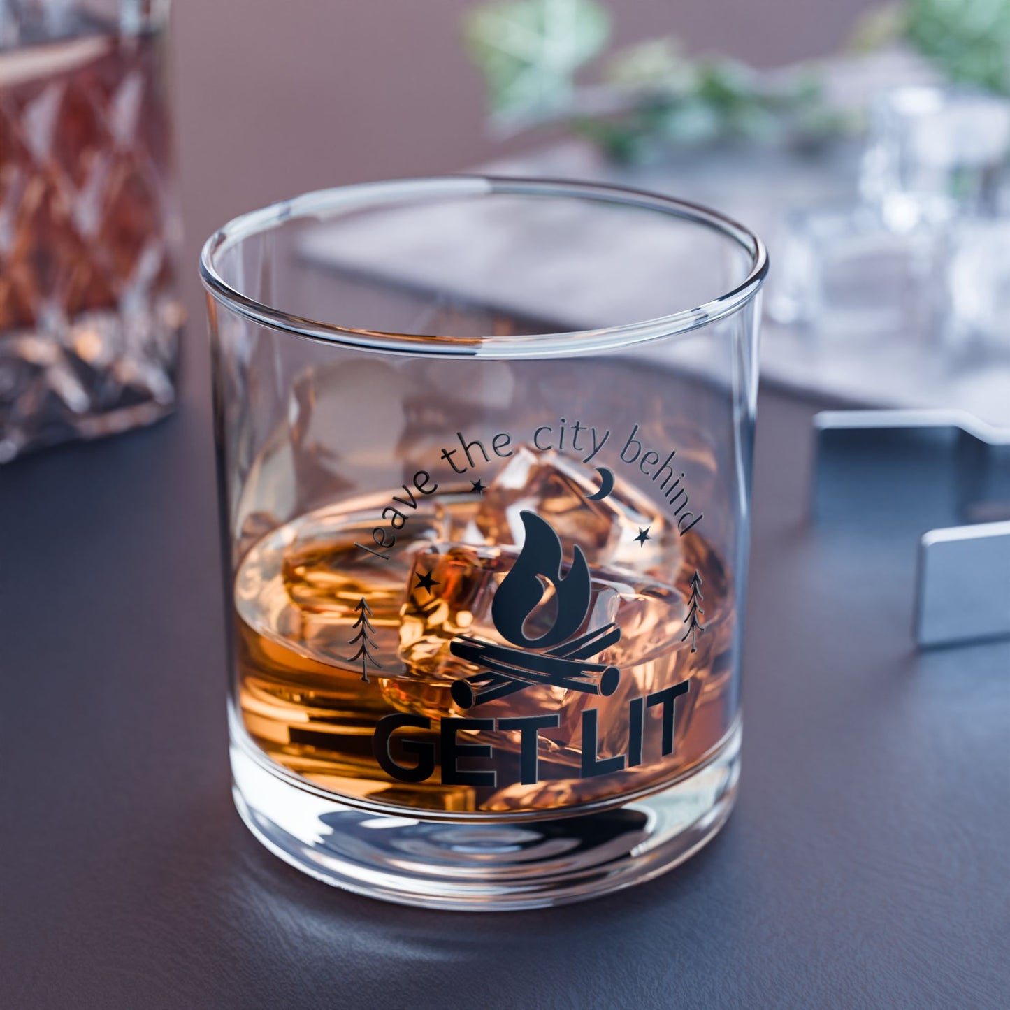Get Lit Camping Rocks Glass Tumbler