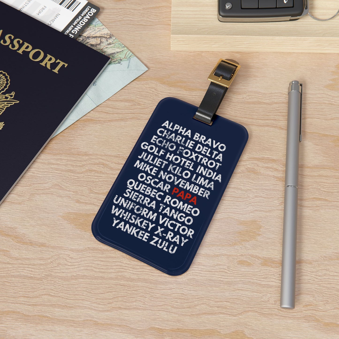 Aviator Papa Luggage Tag