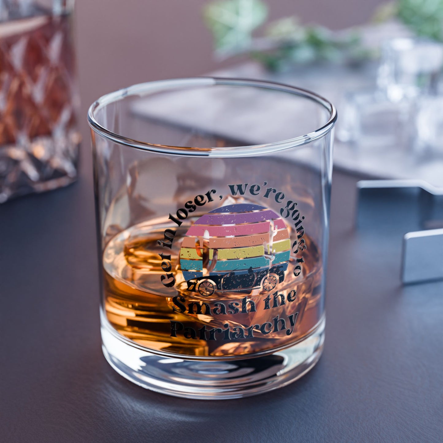 Smash The Patriarchy Rocks Glass Tumbler