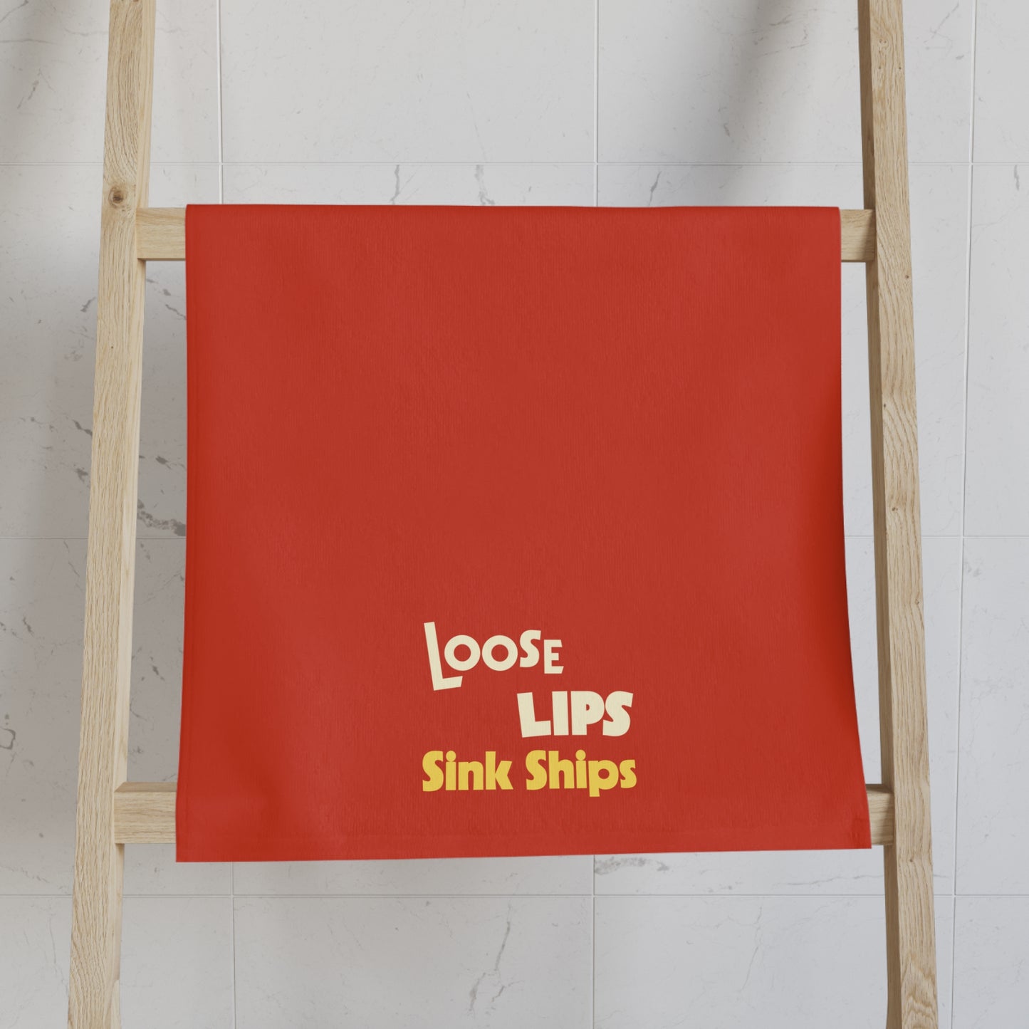 Loose Lips Sink Ships Hand Towel