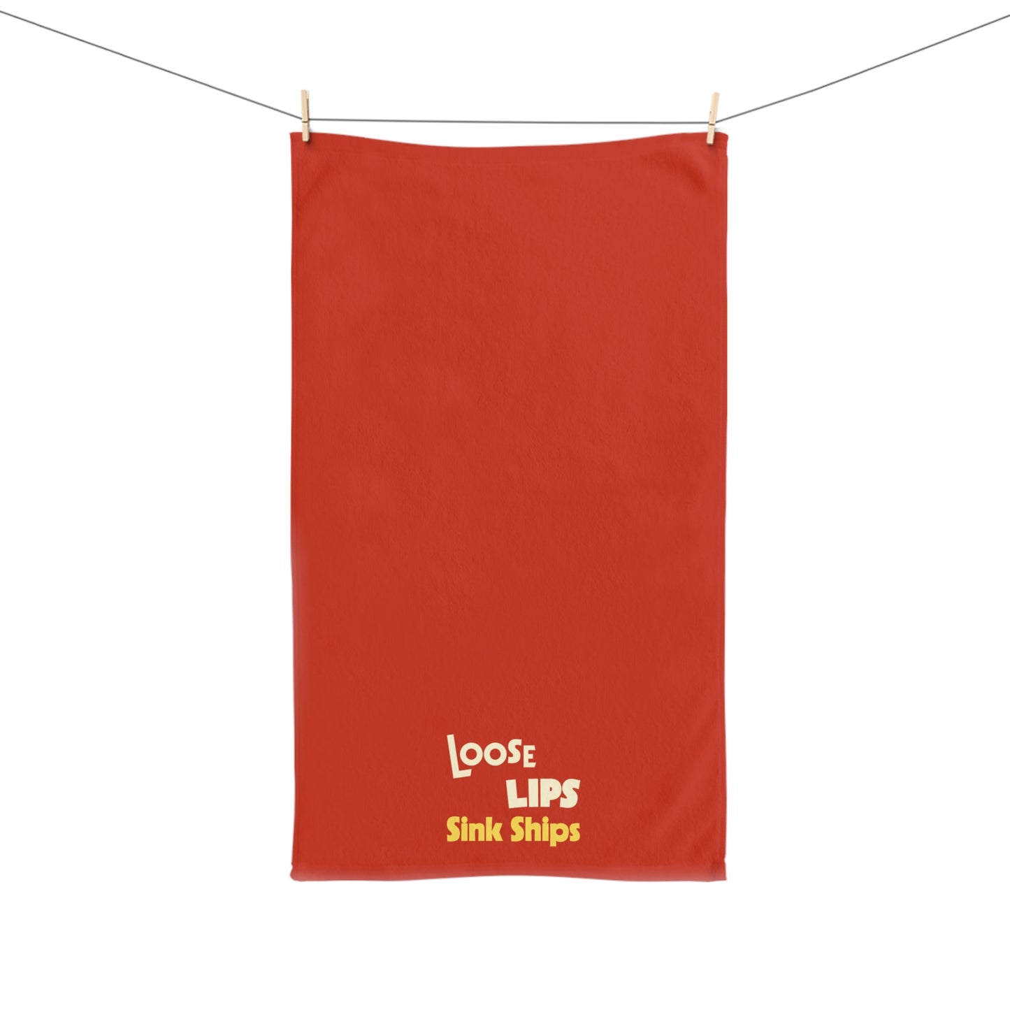 Loose Lips Sink Ships Hand Towel