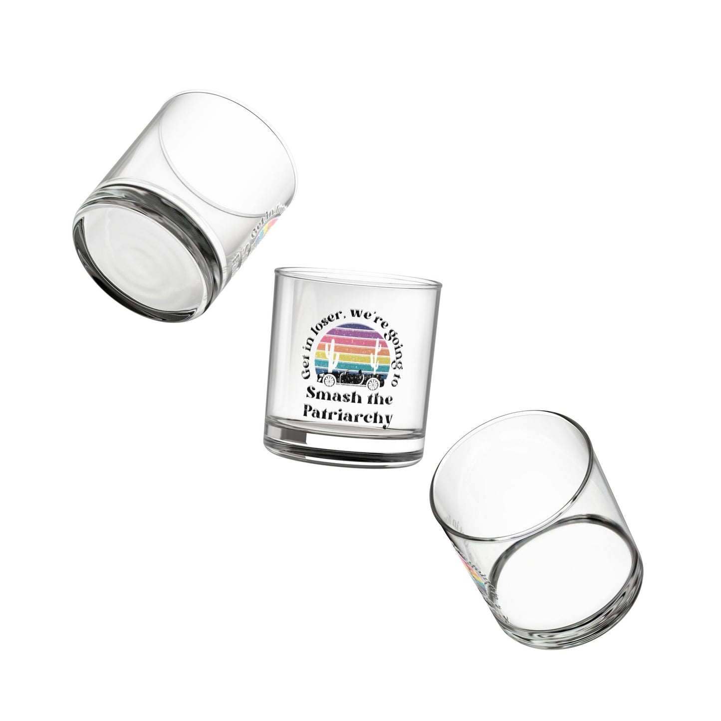 Smash The Patriarchy Rocks Glass Tumbler