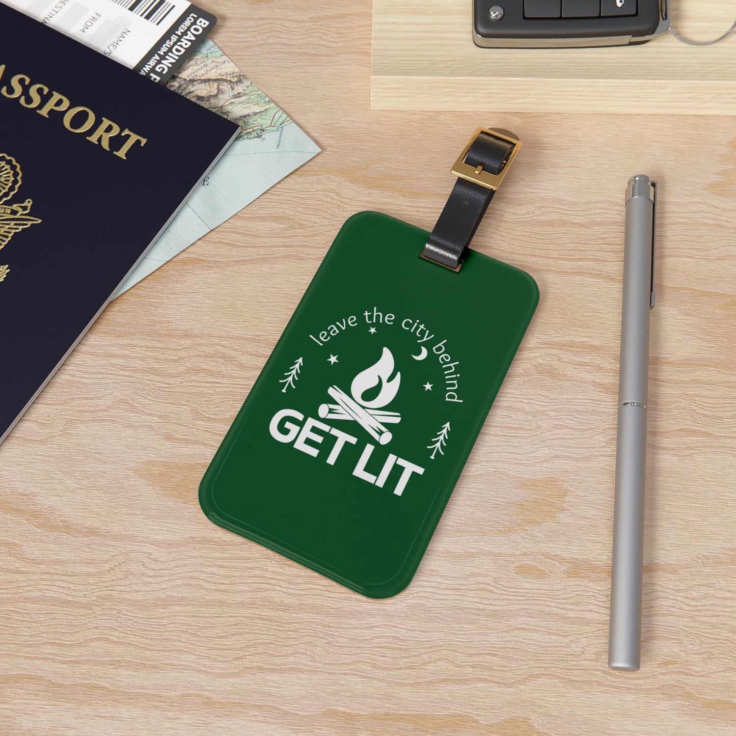 Get Lit Camping Luggage Tag