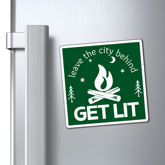 Get Lit Camping Magnet