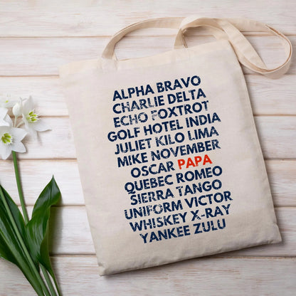 Aviator Papa Canvas Tote Bag