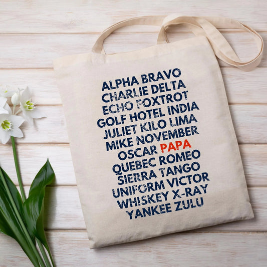 Aviator Papa Canvas Tote Bag