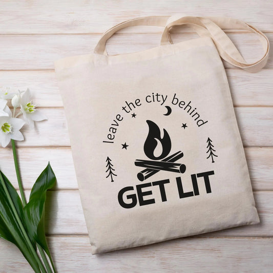 Get Lit Camping Tote Bag