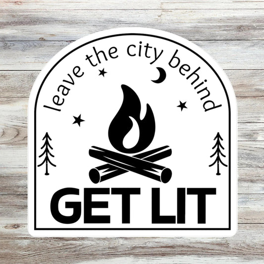 Get Lit Camping Sticker