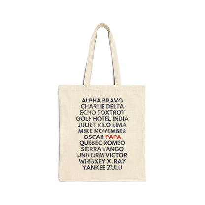 Aviator Papa Canvas Tote Bag